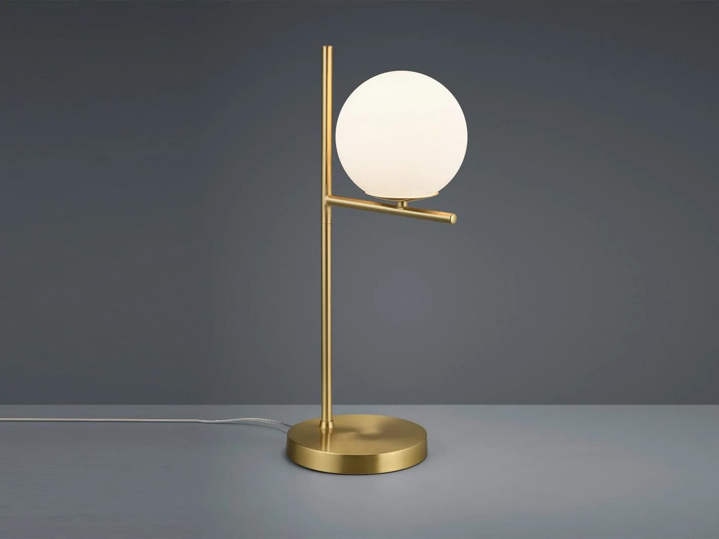 TRIO Leuchten LED Nachttischlampe Dimmbar Messing matt Weiß - Bild 3