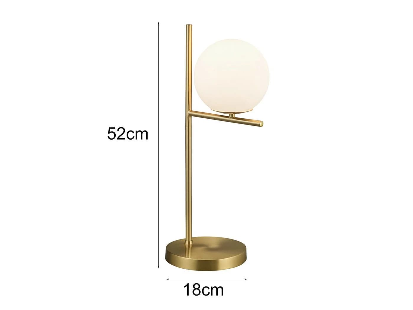 TRIO Leuchten LED Nachttischlampe Dimmbar Messing matt Weiß - Bild 4