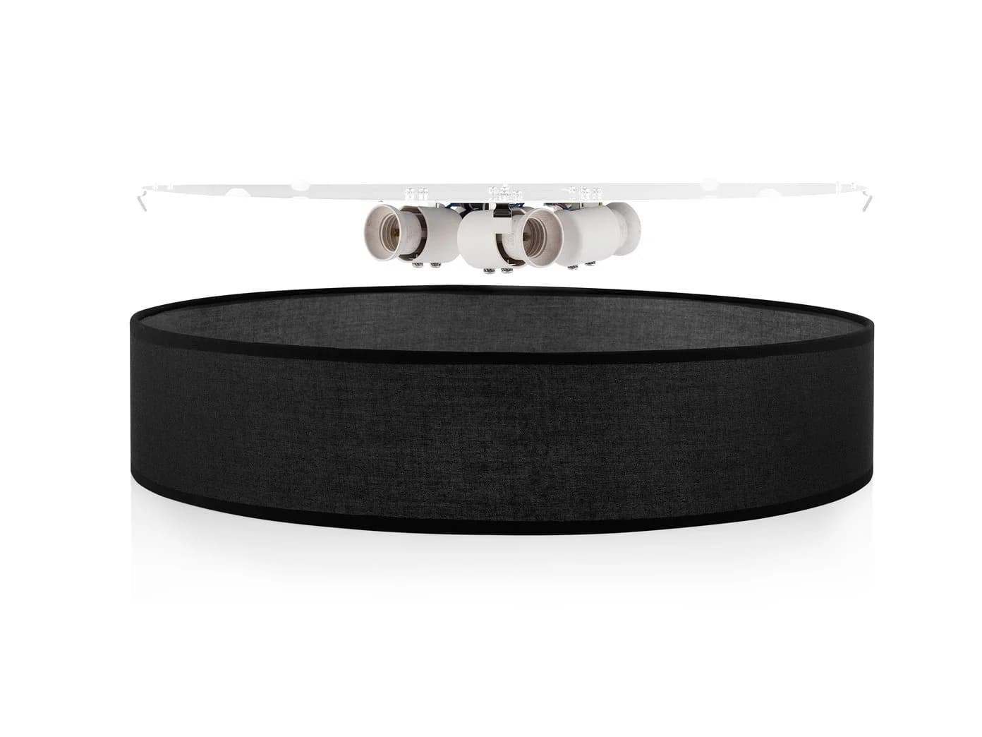 Smartwares LED Deckenleuchte Schwarz Dimmbar Stoffschirm 50cm - Bild 3