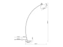 Reality Leuchten LED Bogenlampe, LED wechselbar, Warmweiß, Designklassiker Bogen-Stehlampe Bild 3