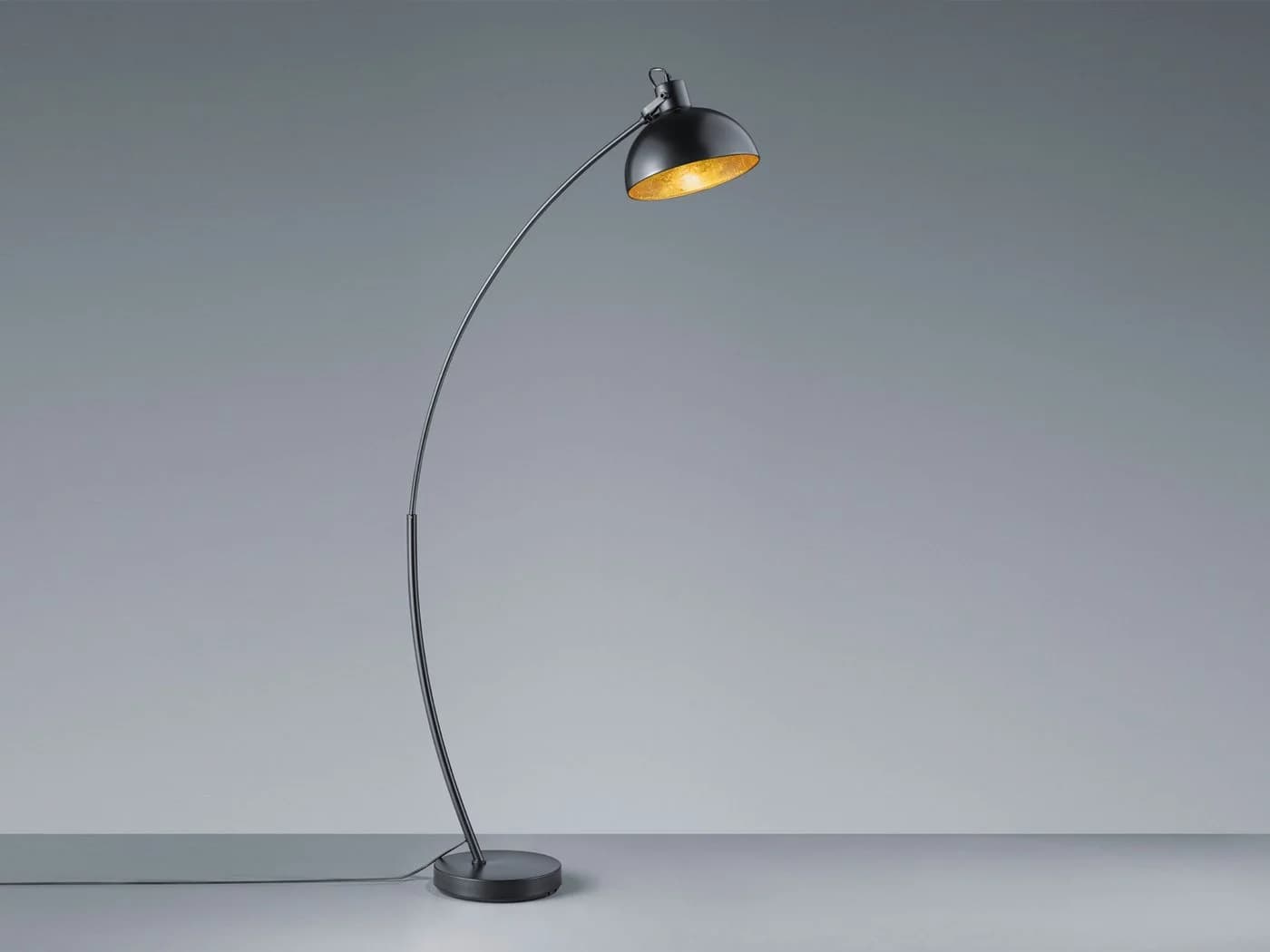 Reality Leuchten LED Bogenlampe, LED wechselbar, Warmweiß, Designklassiker Bogen-Stehlampe - Bild 4
