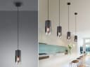 TRIO Leuchten LED Pendelleuchte Schwarz Rauchglas Warmweiß Bild 1