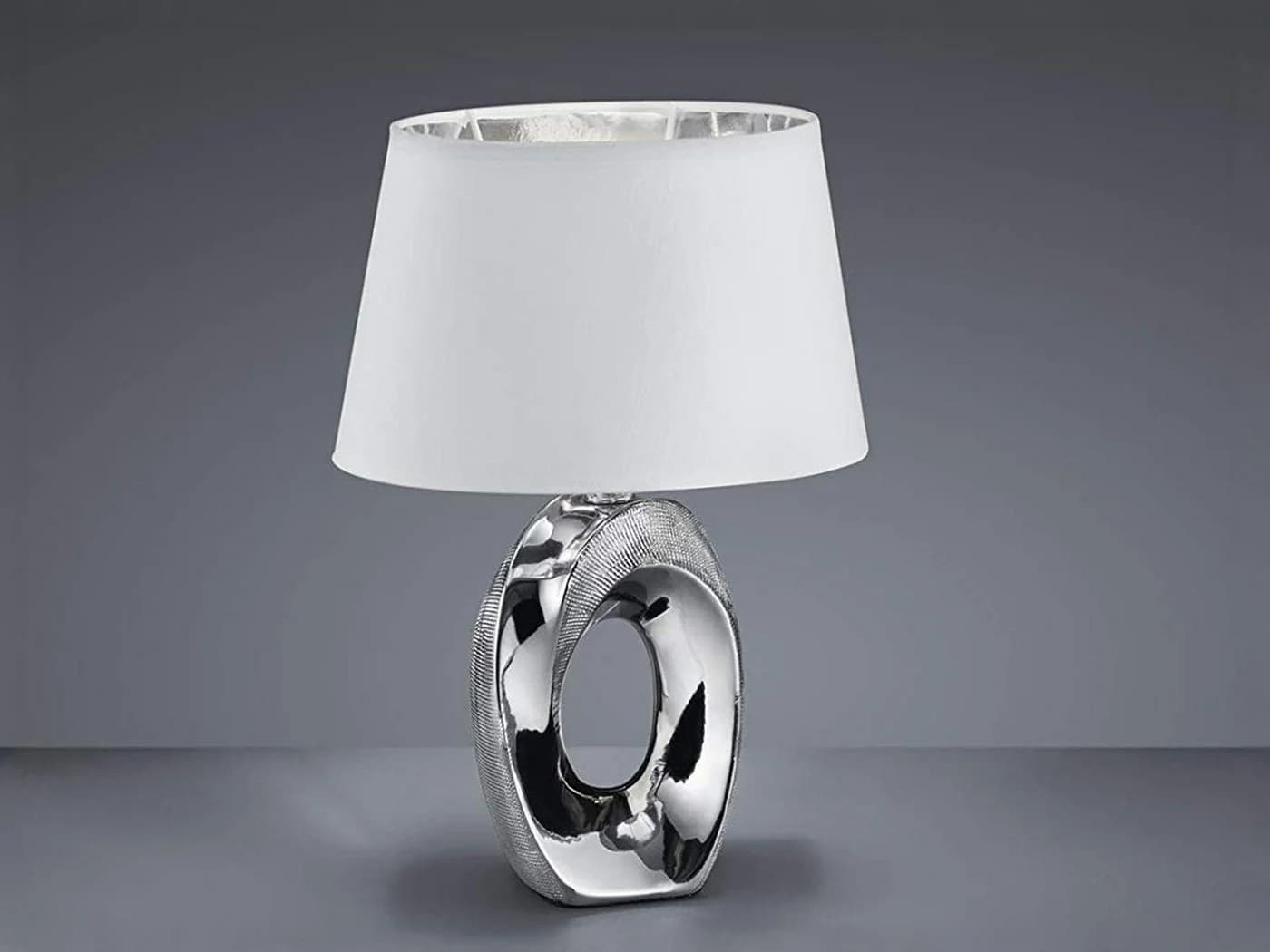 Reality Leuchten LED Tischleuchte Silber Weiß Dimmbar E14 - Bild 3