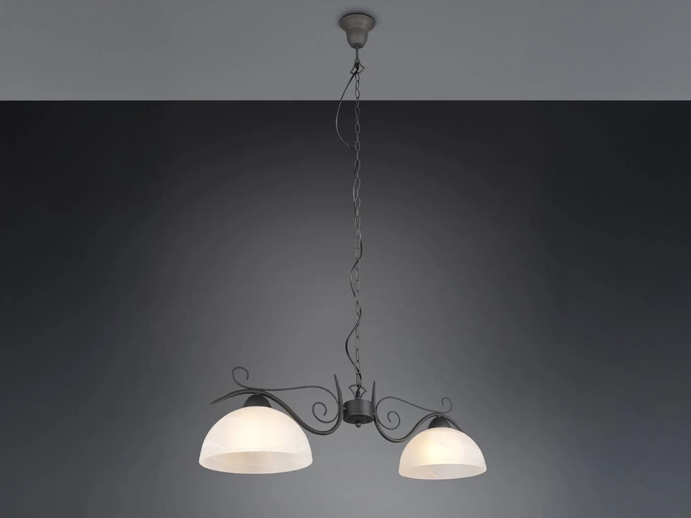 Reality Leuchten LED Pendelleuchte Landhausstil Warmweiß 2-flammig - Bild 3