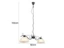 Reality Leuchten LED Pendelleuchte Landhausstil Warmweiß 2-flammig Bild 4