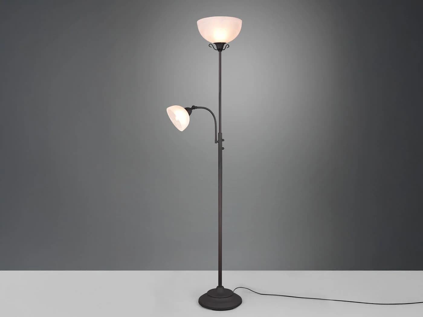 Reality Leuchten LED Deckenfluter Landhausstil mit Leselampe Dimmbar - Bild 3