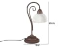 Reality Leuchten LED Nachttischlampe Landhausstil Dimmbar Glas Bild 3