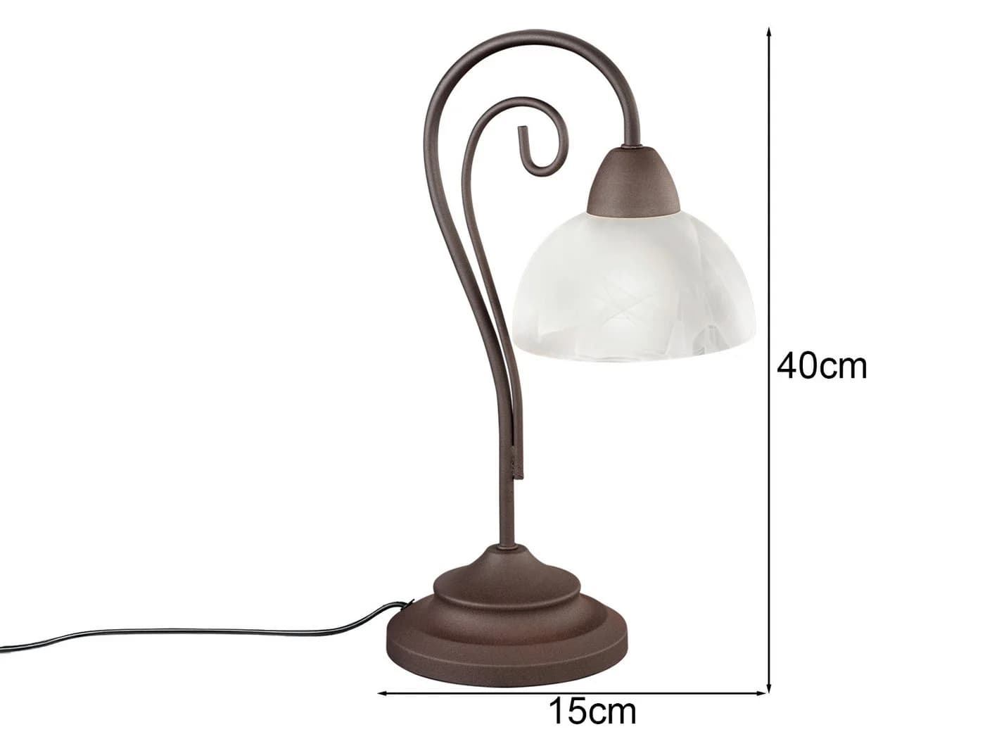 Reality Leuchten LED Nachttischlampe Landhausstil Dimmbar Glas - Bild 3