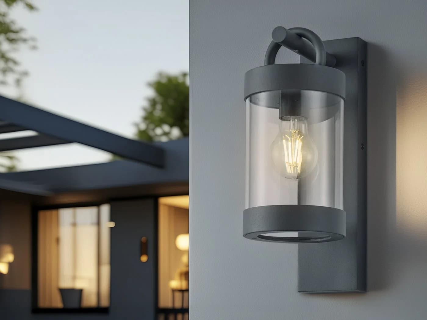 TRIO Leuchten Außen-Wandleuchte LED Landhausstil Anthrazit