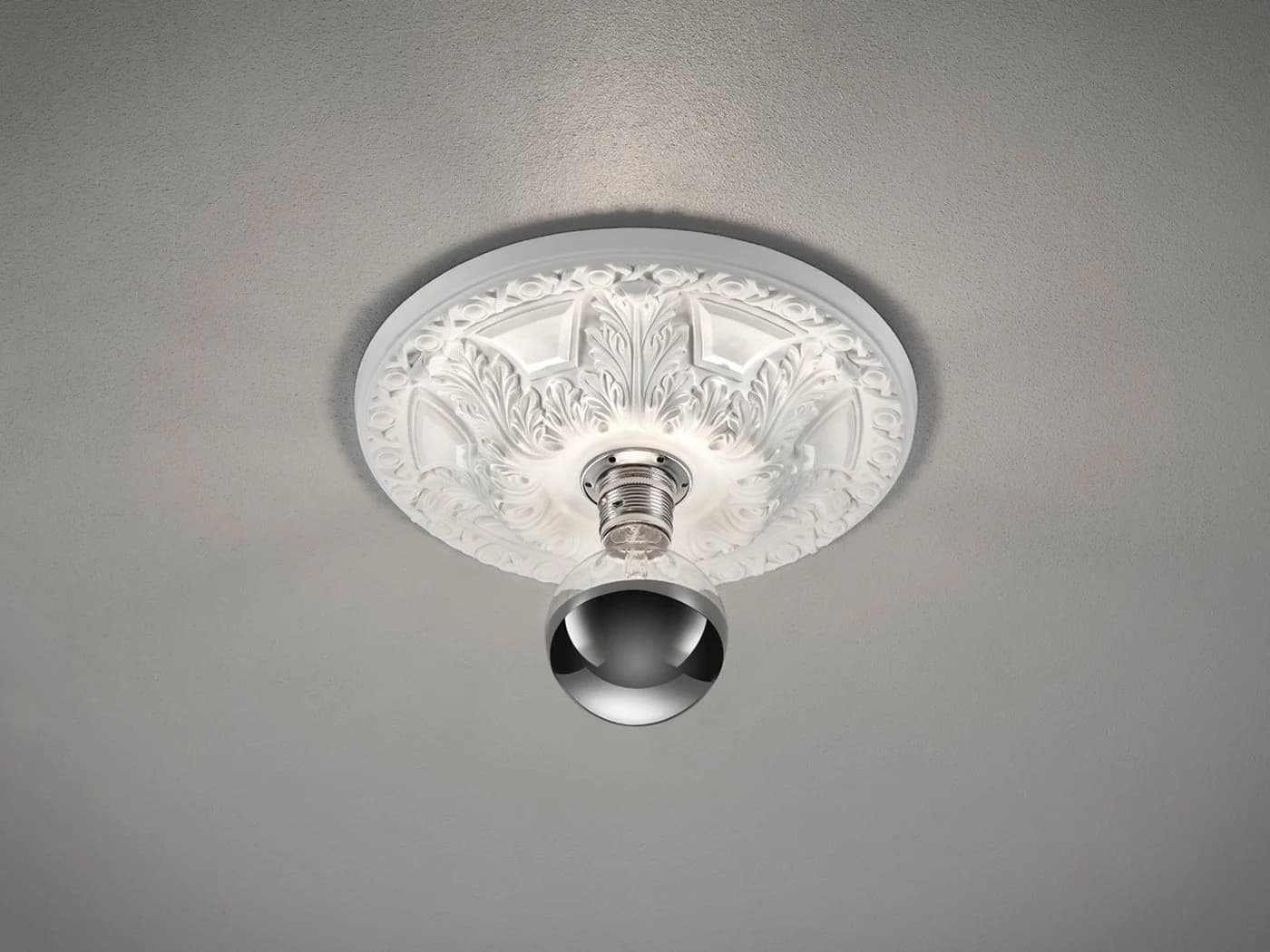TRIO Leuchten LED Deckenleuchte Stuckrosette 30cm Weiß