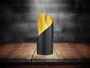 Reality Leuchten LED Nachttischlampe Schwarz Gold Metall Bild 5
