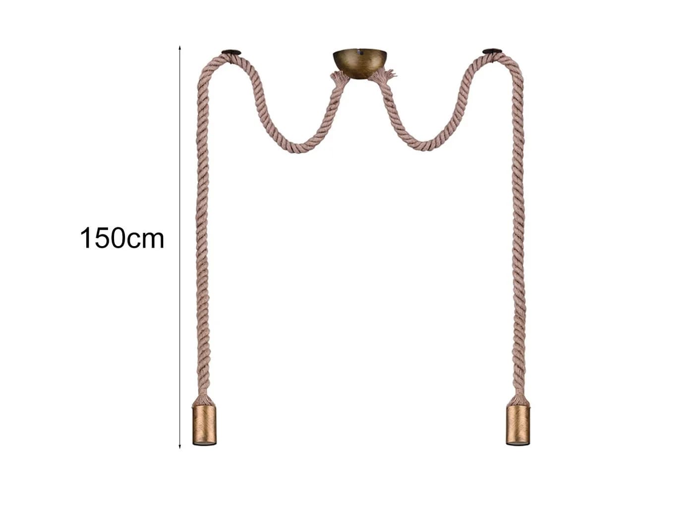 TRIO Leuchten LED Pendelleuchte 150cm Affenschaukel Seil-lampe - Bild 4