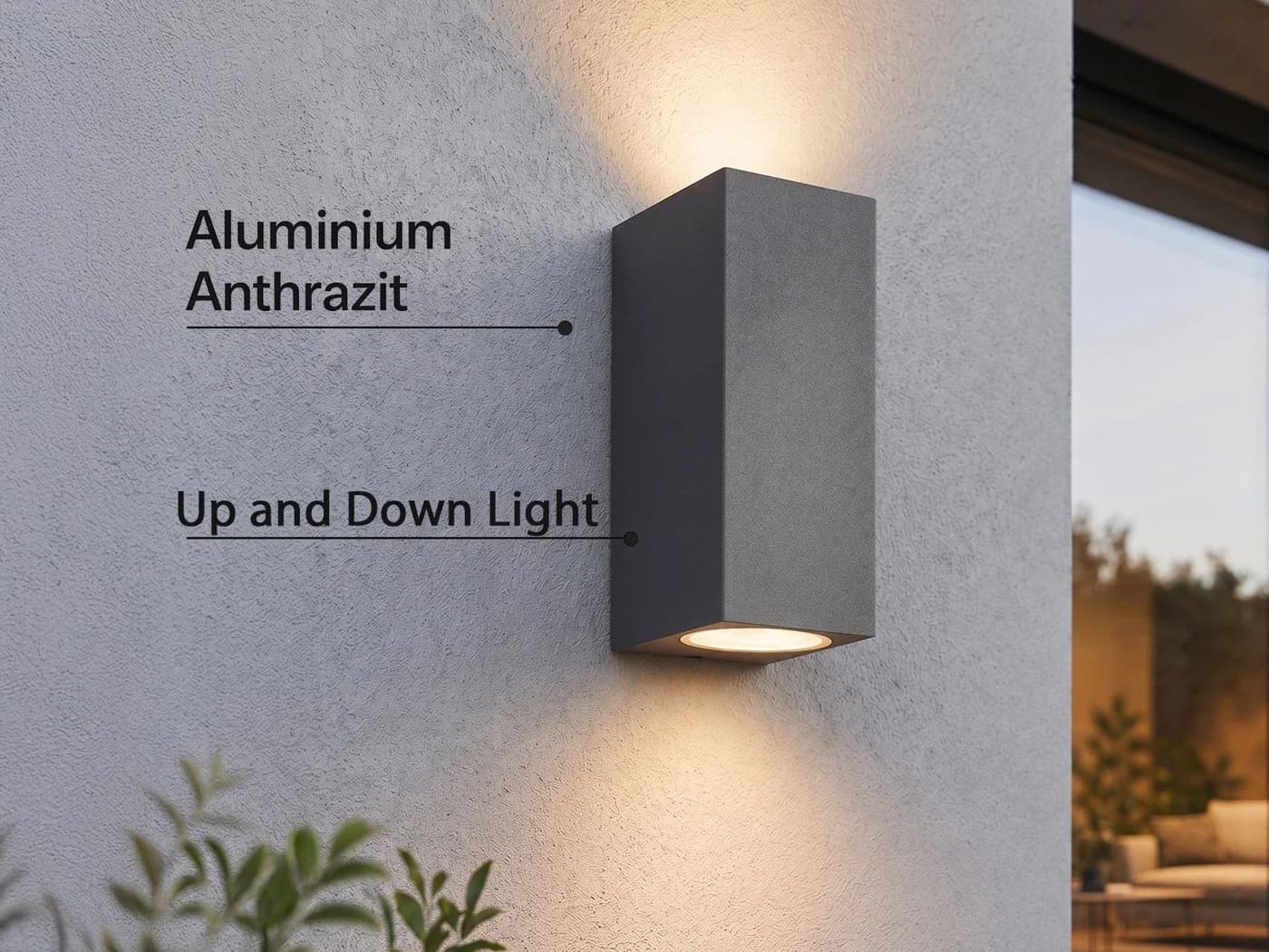 TRIO Leuchten LED Außen-Wandleuchte Anthrazit Up & Down Light - Bild 3