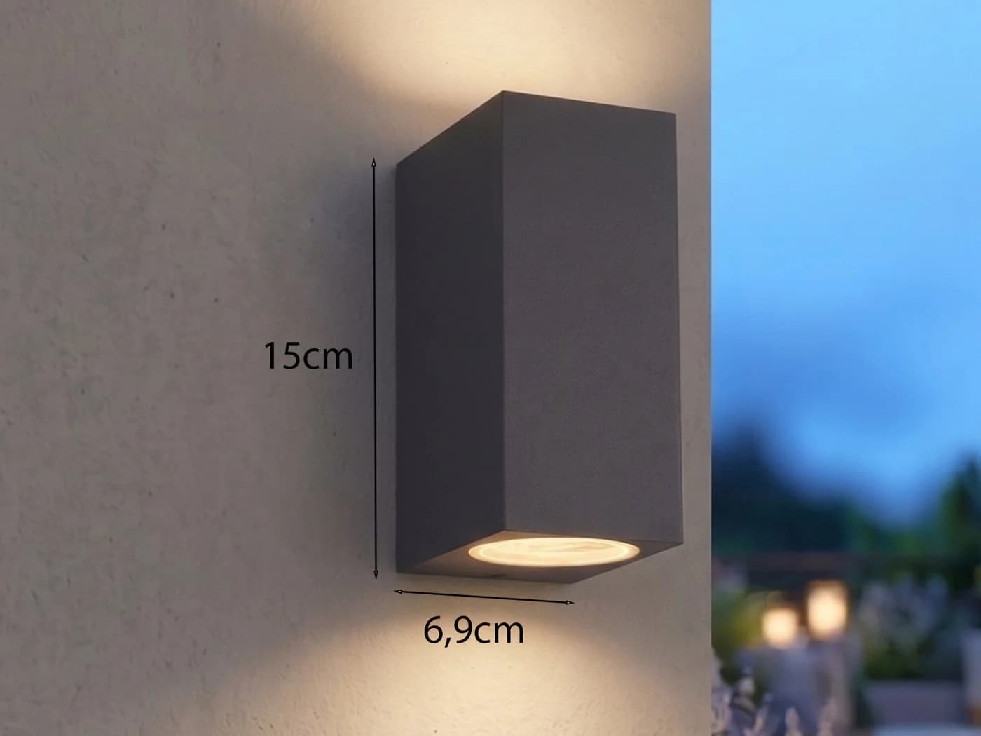 TRIO Leuchten LED Außen-Wandleuchte Anthrazit Up & Down Light - Bild 4