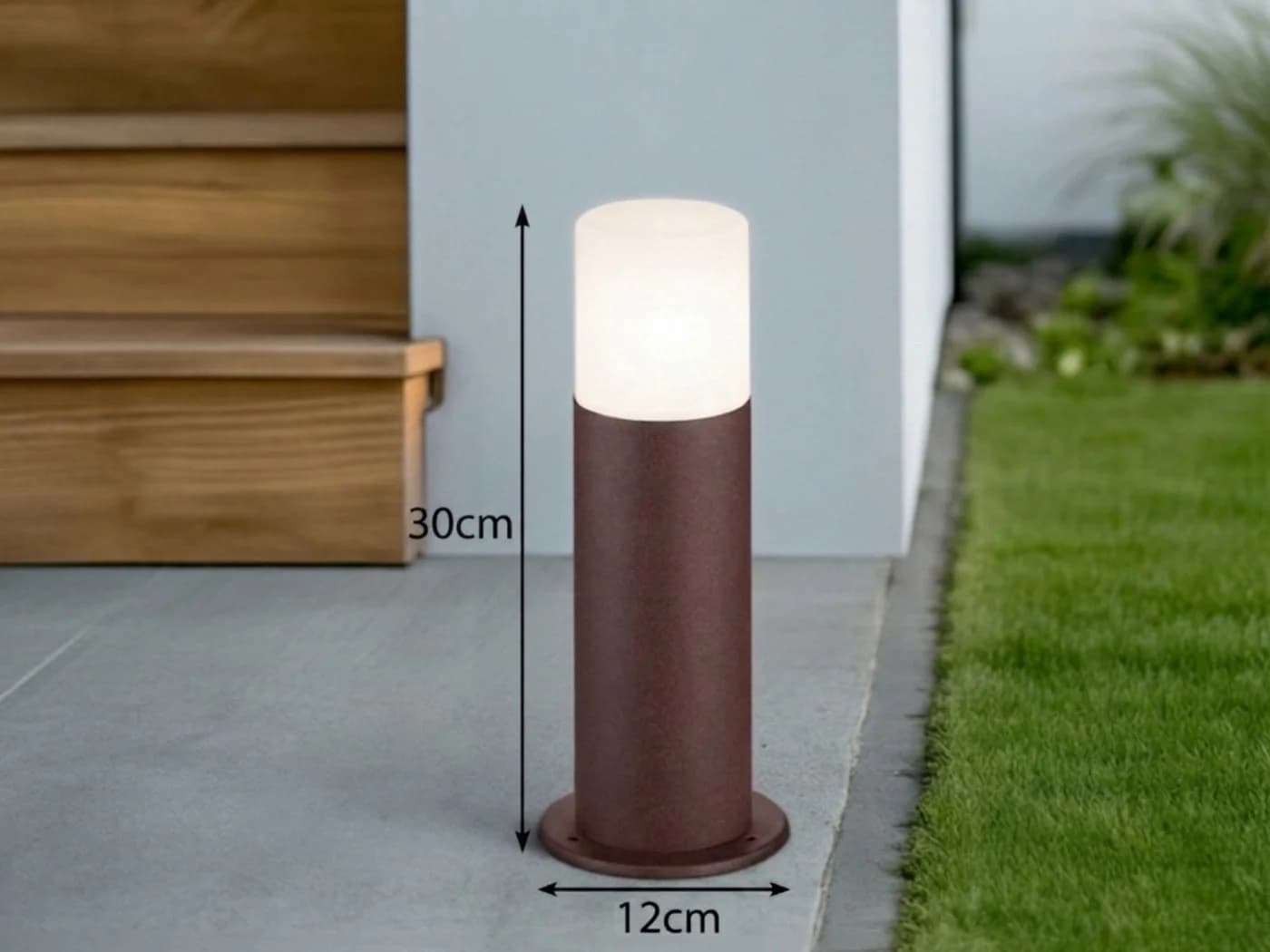 TRIO Leuchten LED Sockelleuchte Aluminium Rostoptik Warmweiß - Bild 4