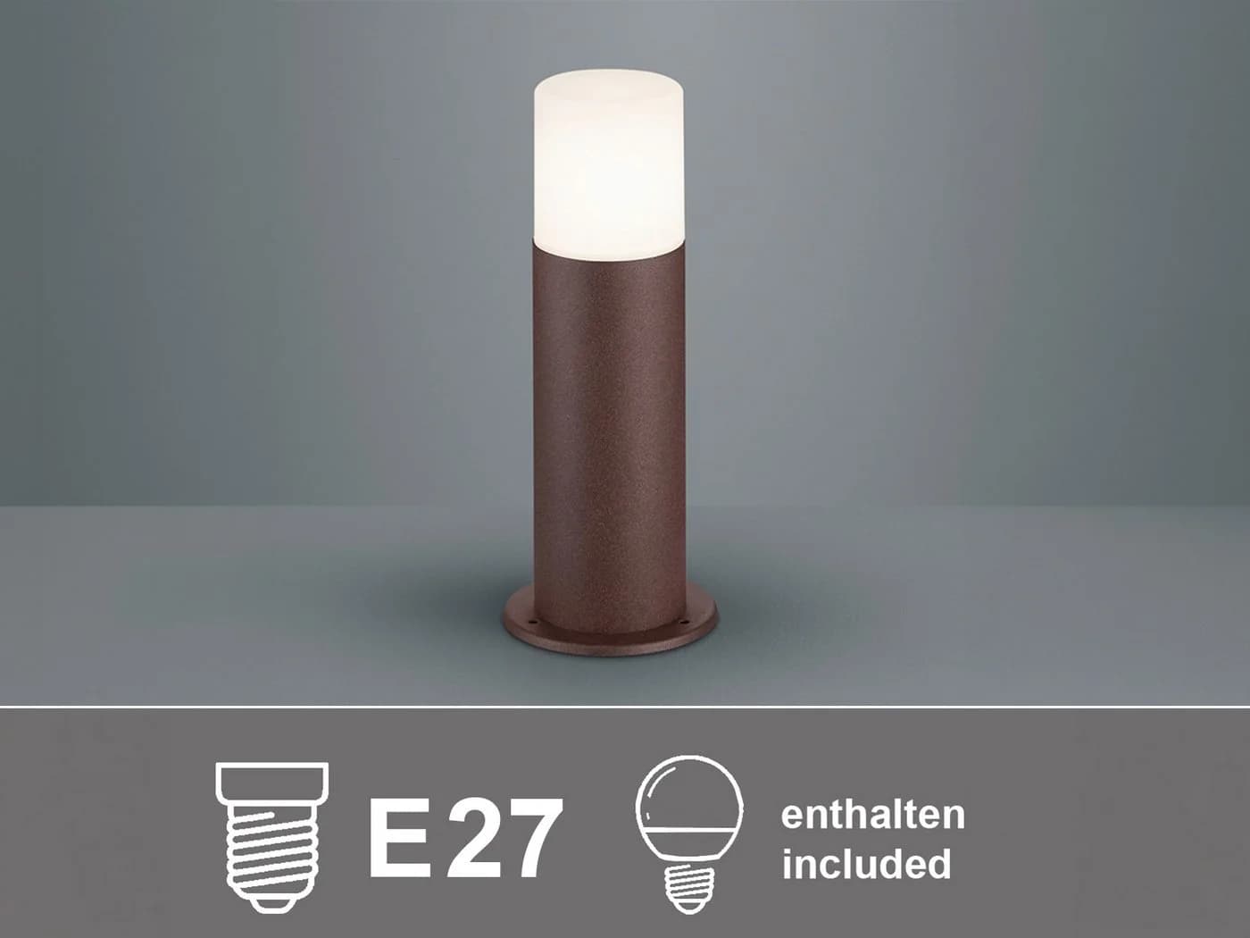 TRIO Leuchten LED Sockelleuchte Aluminium Rostoptik Warmweiß - Bild 5
