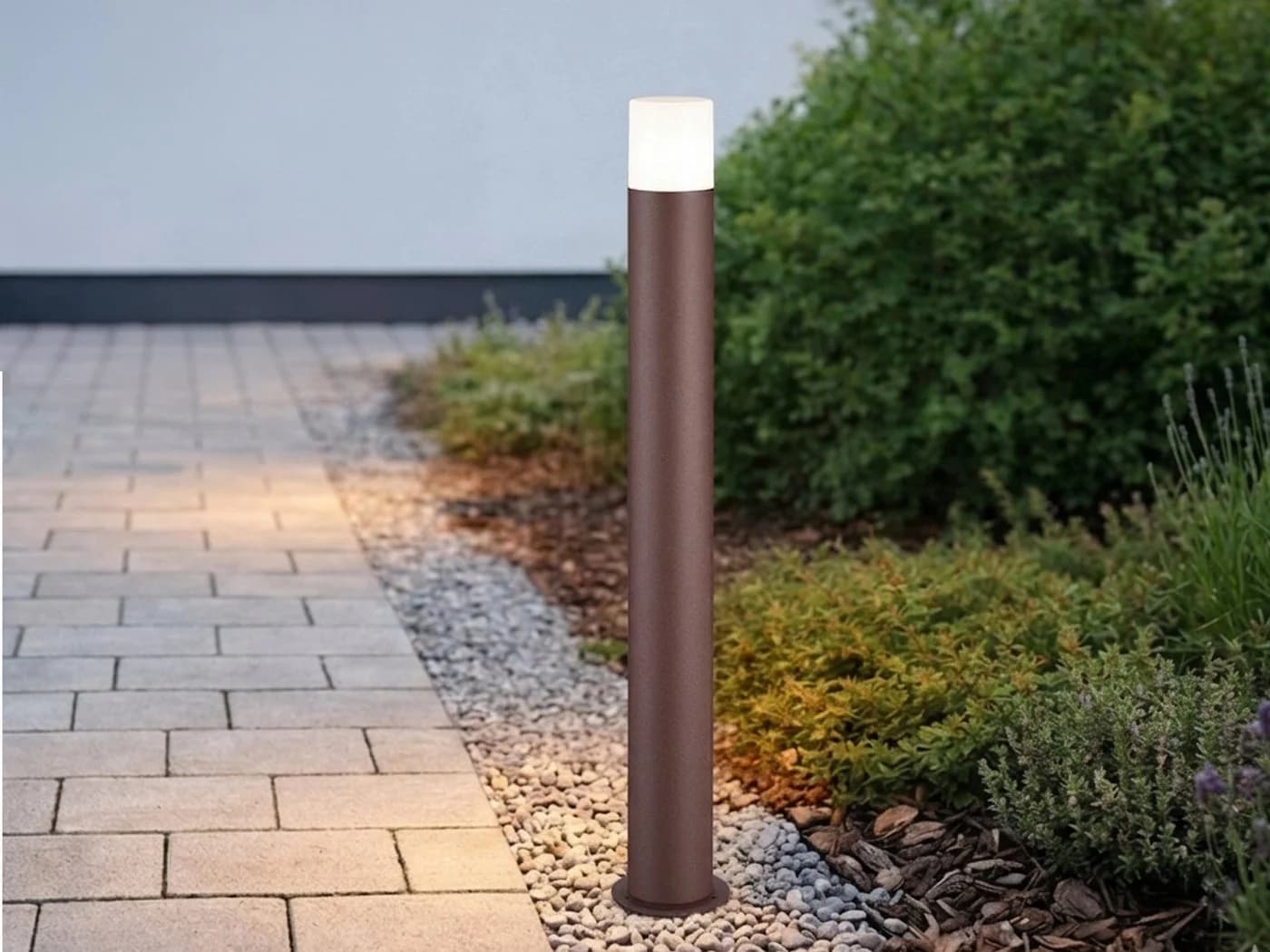 TRIO Leuchten LED Pollerleuchte Aluminium Rostoptik Warmweiß