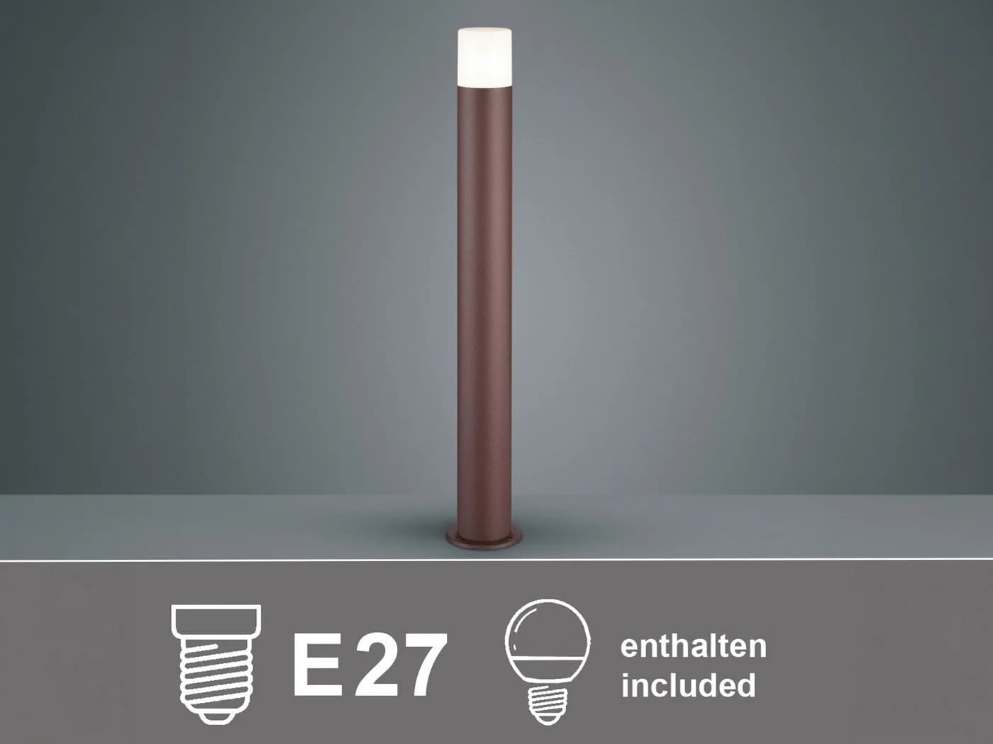 TRIO Leuchten LED Pollerleuchte Aluminium Rostoptik Warmweiß - Bild 5