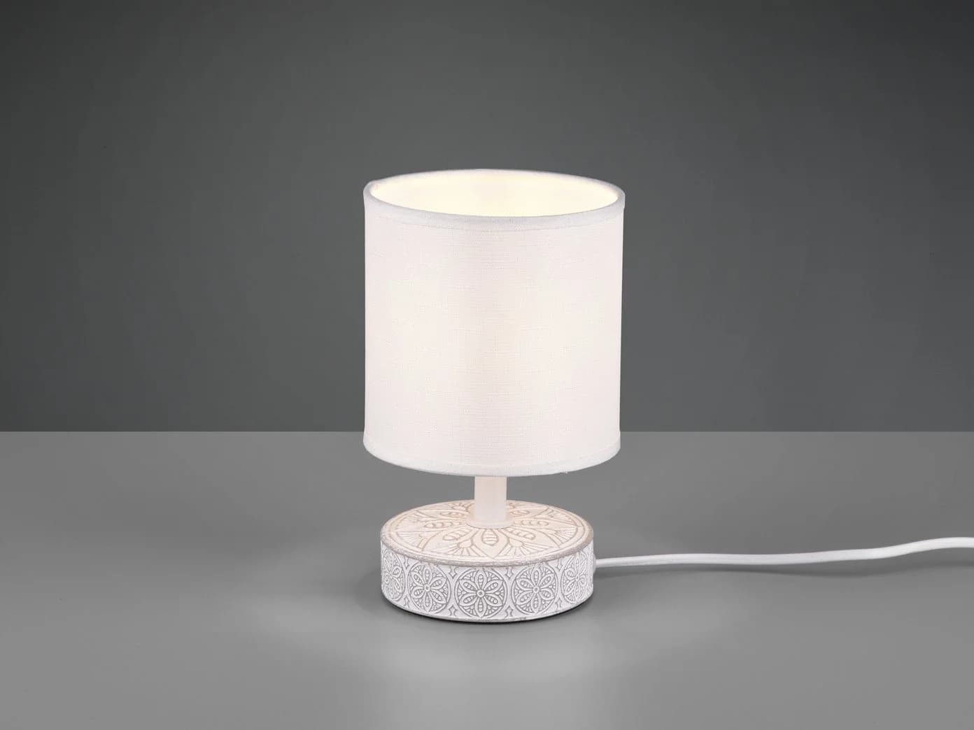 Reality Leuchten LED Nachttischlampe Orientalisch Weiß Keramik - Bild 3