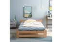 Flieks Futonbett Einzelbett Massivholz mit Kopfteil und Lattenrost Bild 1
