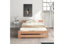 Flieks Futonbett Einzelbett Massivholz mit Kopfteil und Lattenrost Bild 2