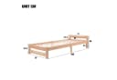 Flieks Futonbett Einzelbett Massivholz mit Kopfteil und Lattenrost Bild 4