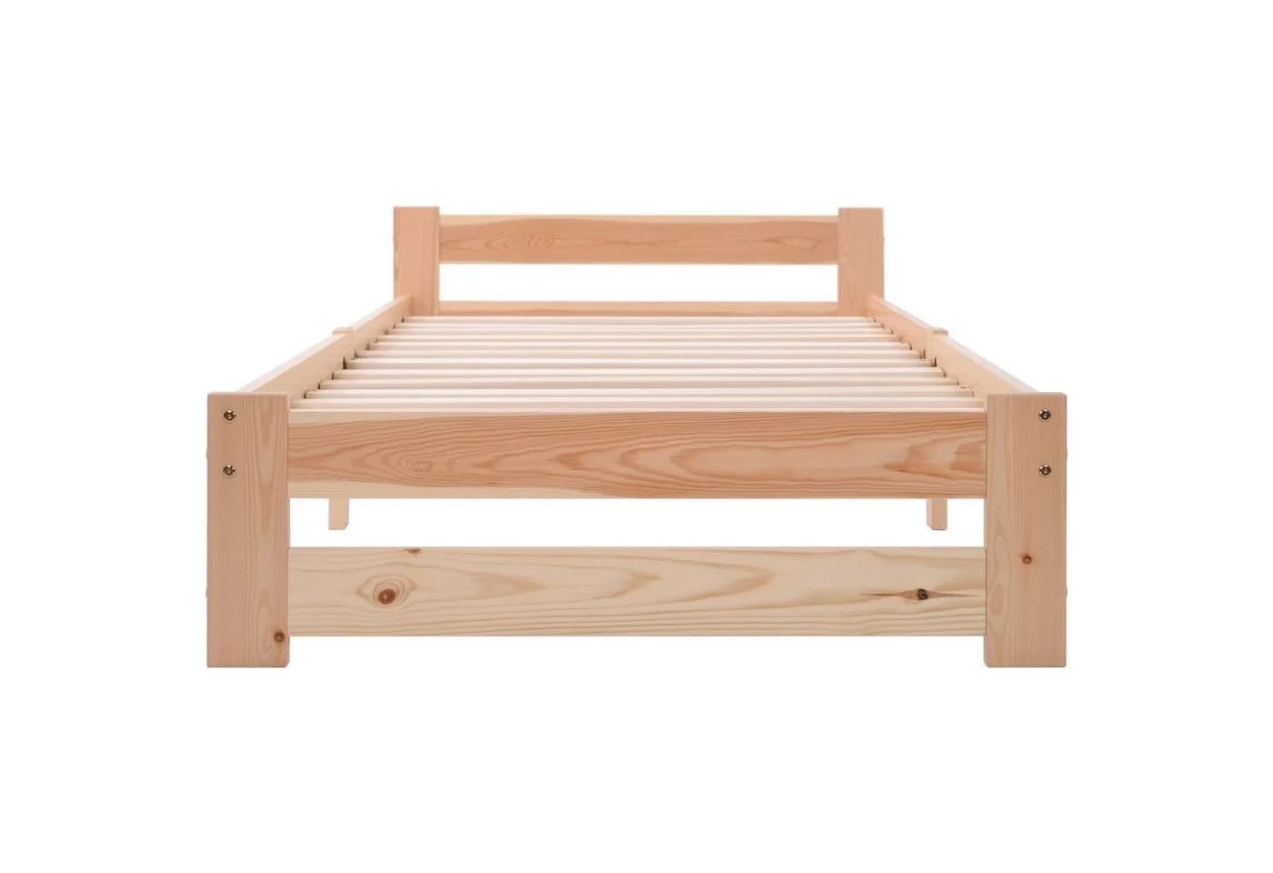 Flieks Futonbett Einzelbett Massivholz mit Kopfteil und Lattenrost - Bild 5