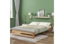 Flieks Futonbett Doppelbett Massivholz mit Kopfteil und Lattenrost Bild 2