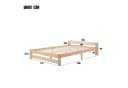 Flieks Futonbett Doppelbett Massivholz mit Kopfteil und Lattenrost Bild 5