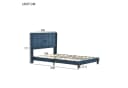 Flieks Polsterbett 140x200cm Leinen Blau Bild 3