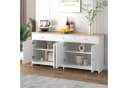 Flieks Sideboard Weiß Modern 4 Türen 3 Schubladen Bild 1