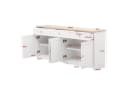 Flieks Sideboard Weiß Modern 4 Türen 3 Schubladen Bild 4