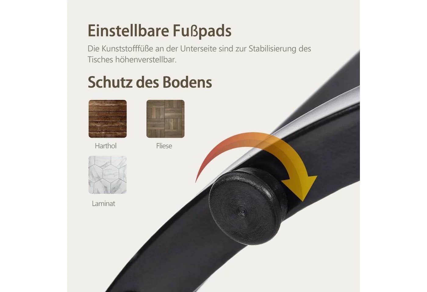 Merax Couchtisch Set rund Industrial Holzplatte - Bild 4