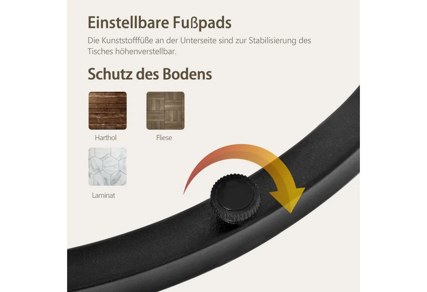 Merax Couchtisch Set 2-tlg. Rund Industrial Eiche Holz - Bild 4