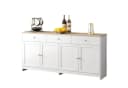 Merax Sideboard Landhausstil 160cm mit Schubladen und Türen Bild 5