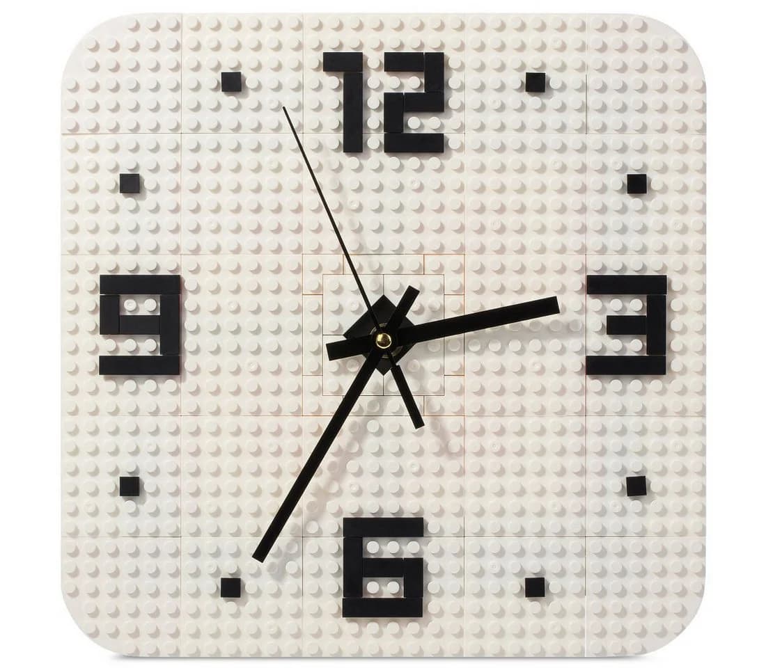 Katara Klemmbaustein Wanduhr DIY Weiß Kompatibel LEGO® - Bild 2