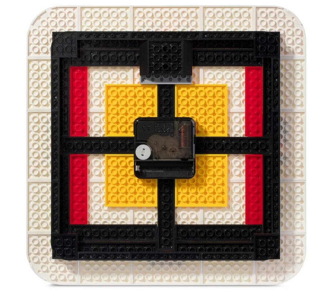 Katara Klemmbaustein Wanduhr DIY Weiß Kompatibel LEGO® - Bild 4