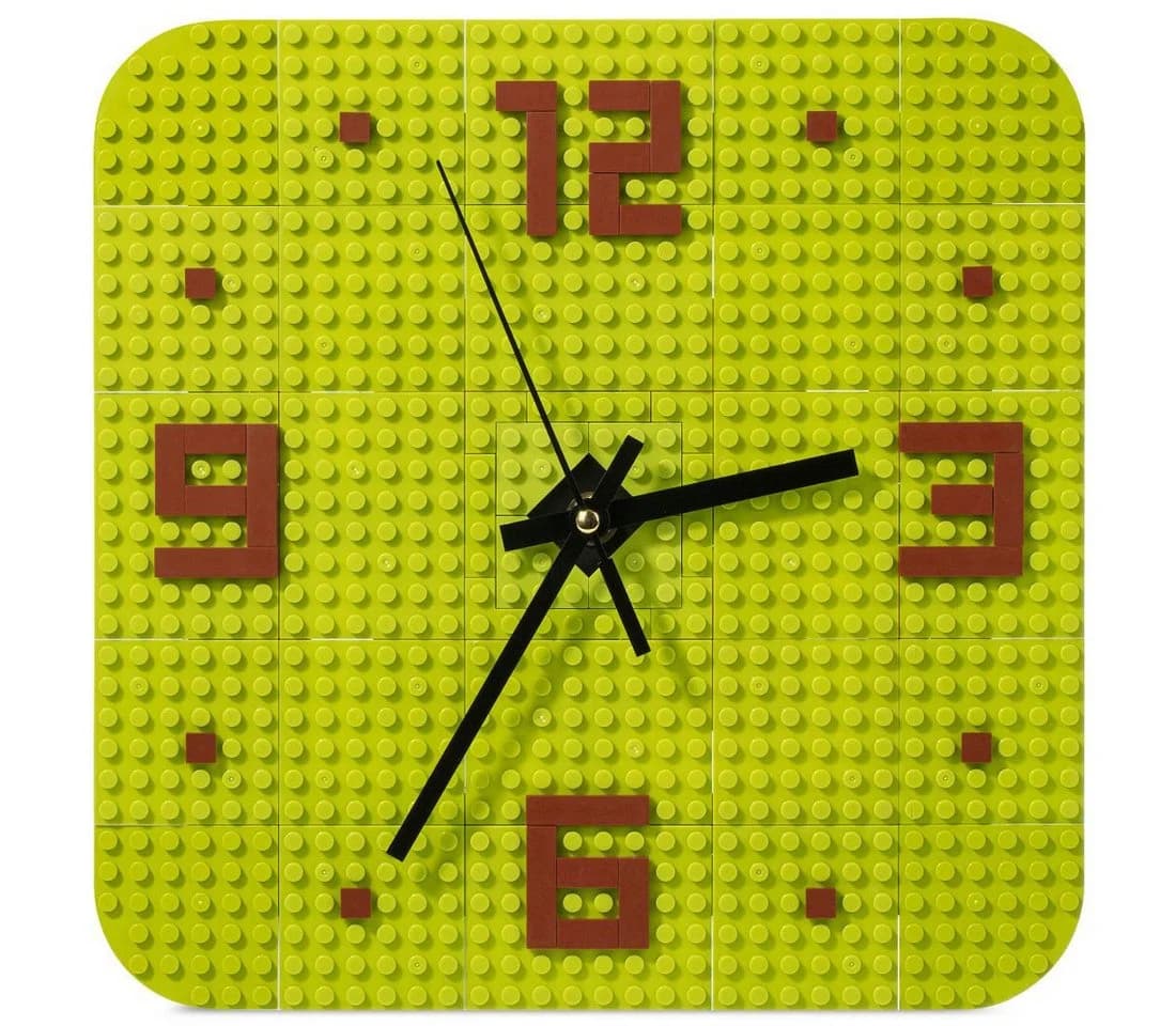 Katara Klemmbaustein Wanduhr DIY Grün - Bild 2