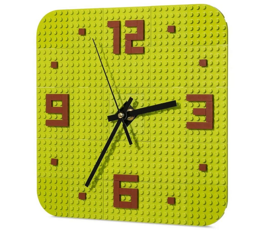 Katara Klemmbaustein Wanduhr DIY Grün - Bild 3