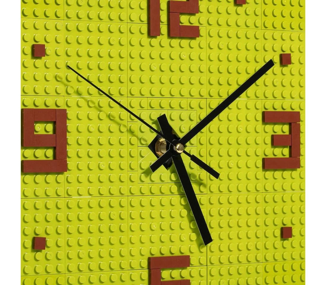 Katara Klemmbaustein Wanduhr DIY Grün - Bild 5
