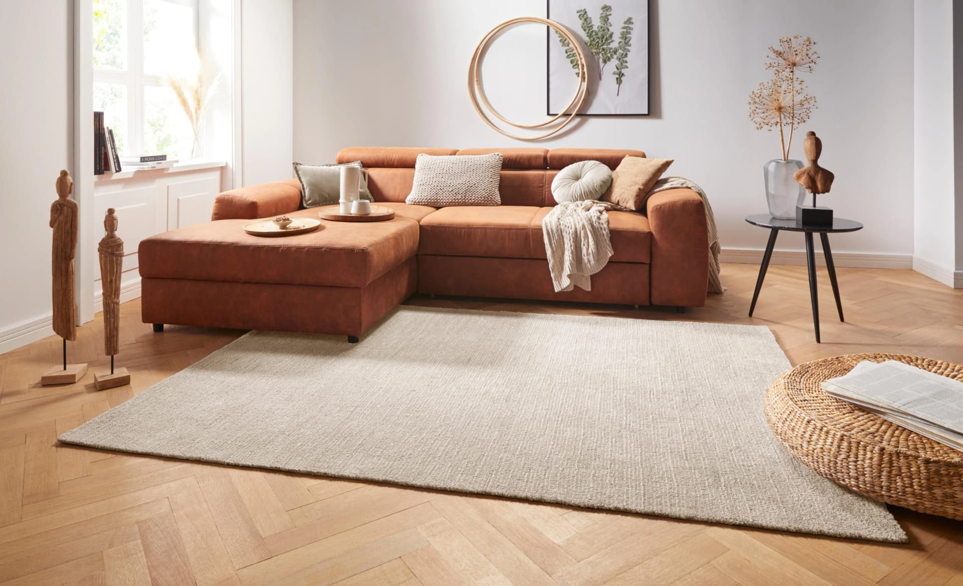 HANSE HOME Supersoft Teppich Beige Kurzflor