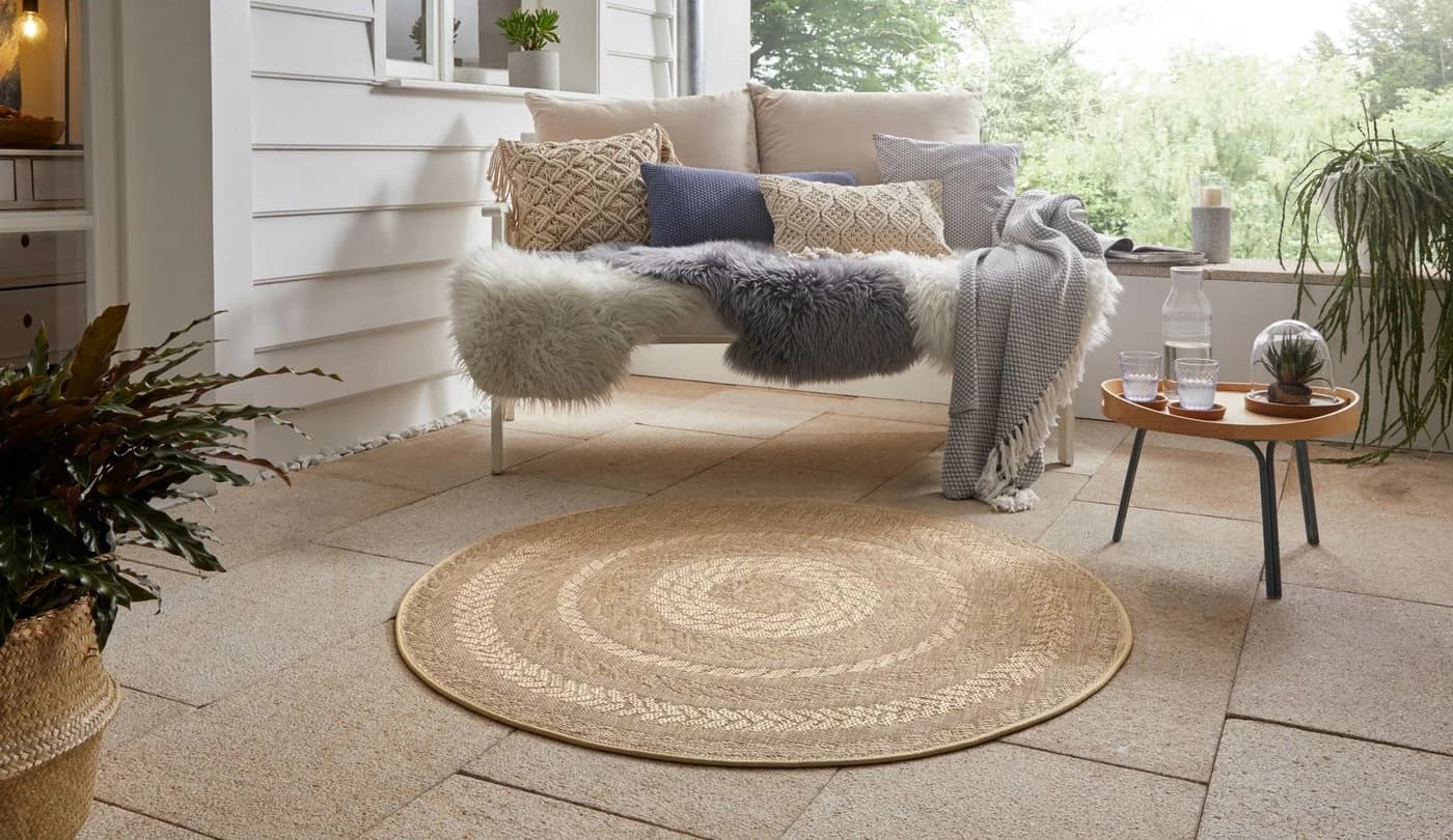 NORTHRUGS Almendro Teppich Beige Braun Polypropylen - Bild 2