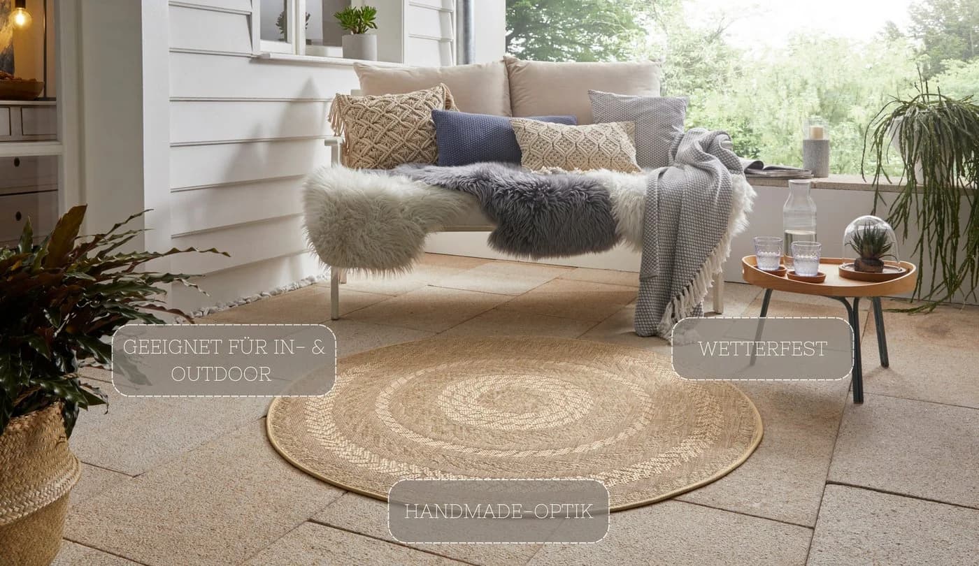 NORTHRUGS Almendro Teppich Beige Braun Polypropylen - Bild 3