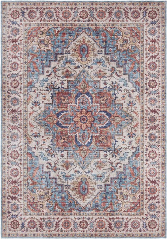 HANSE HOME Teppich Anthea Läufer Blau Vintage Orientalisch