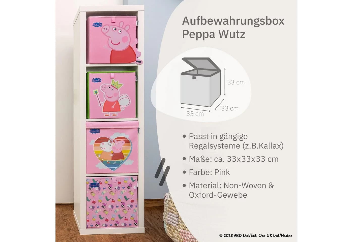 Lifeney Aufbewahrungsbox Rosa Peppa Pig Motiv - Bild 4