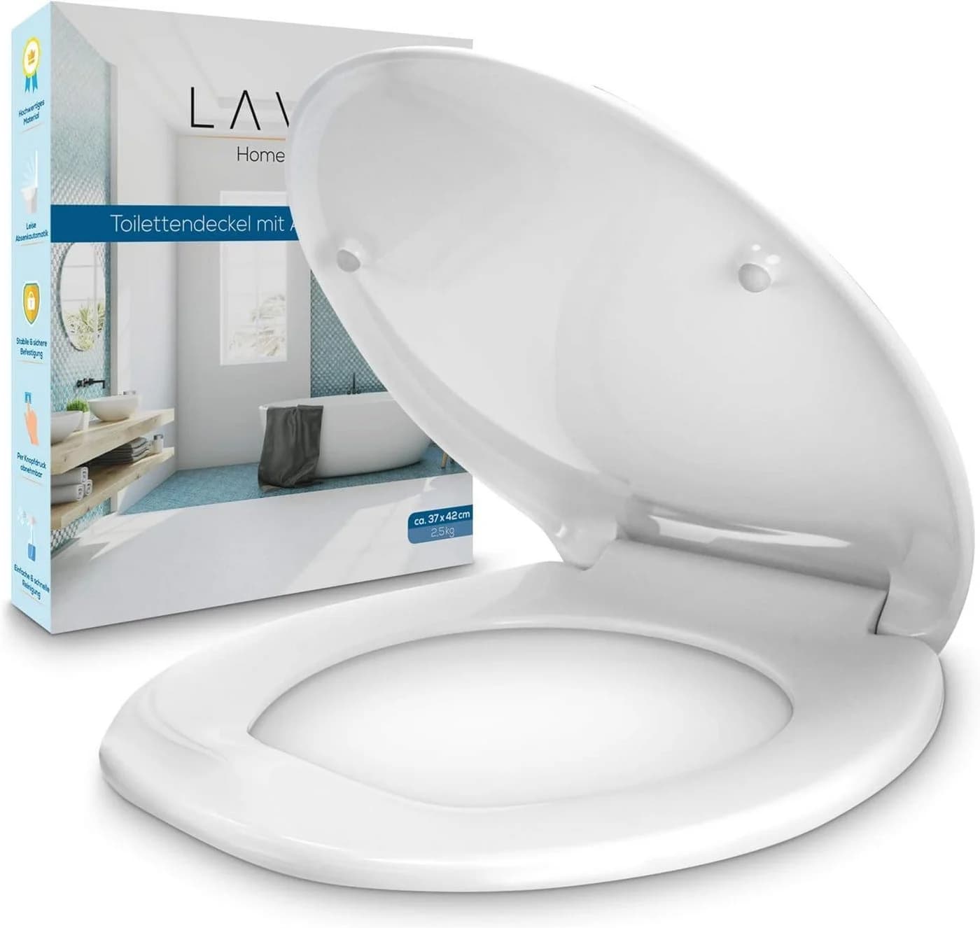 LAVUR WC-Sitz Duroplast mit Absenkautomatik & Quick-Release - Bild 2
