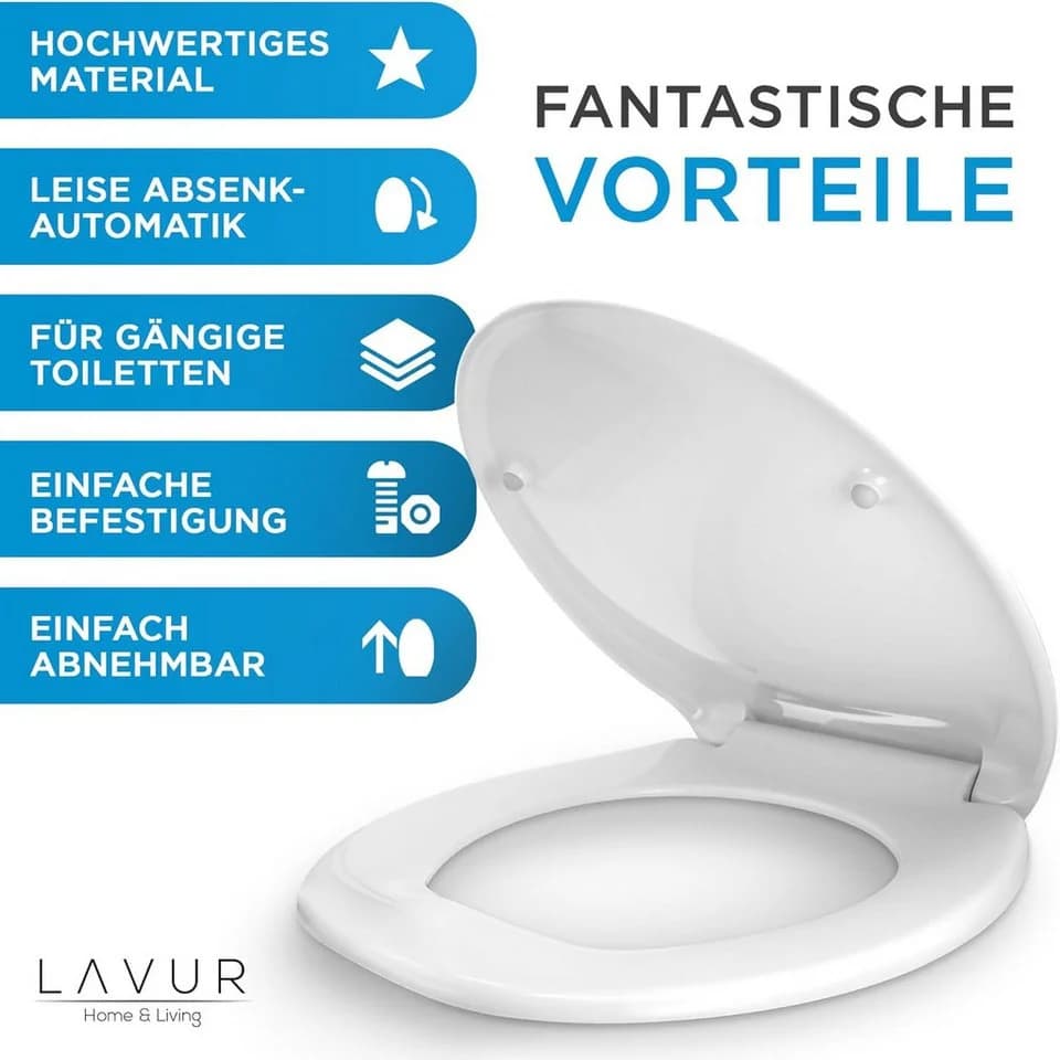 LAVUR WC-Sitz Duroplast mit Absenkautomatik & Quick-Release - Bild 4