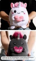 Corimori Wendekuscheltier Einhorn 16cm Weiß/Rosa/Anthrazit Bild 4