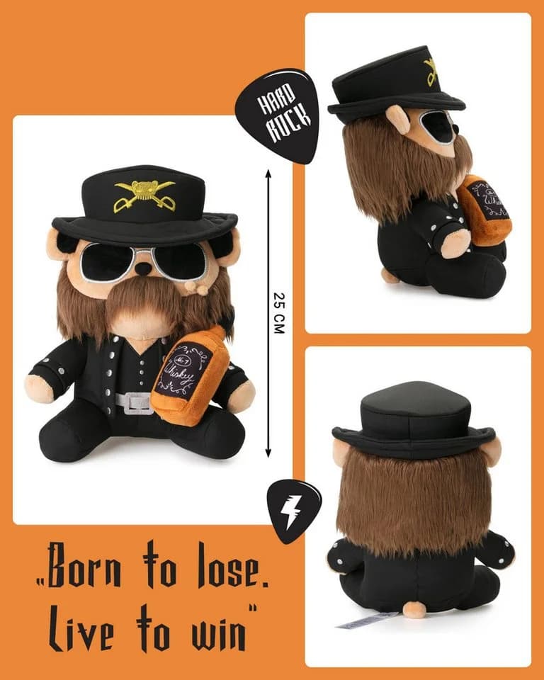 Corimori Kuscheltier 25cm Motörhead Lemmy Kilmister Schwarz - Bild 3