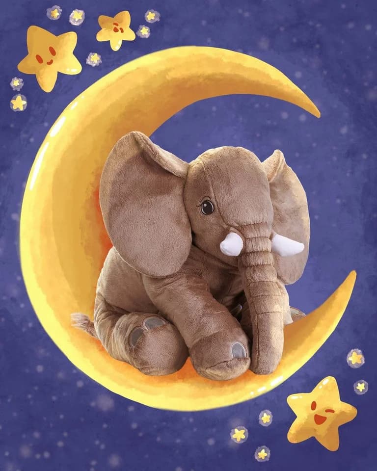 Corimori Kuscheltier 60cm Elefant Pip Grau Flauschig XXL - Bild 4
